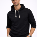 Premium Siyah Erkek Kapüşonlu Sweatshirt – Rahat Kalıp Hoodie