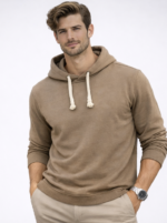 Premium Camel Erkek Kapüşonlu Sweatshirt