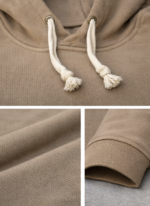 Premium Camel Erkek Kapüşonlu Sweatshirt - Görsel 2